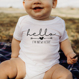 hallo ik ben New here Baby Announcement cadeau Bab Romper