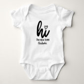 Hallo, ik ben New here Baby Romper (Voorkant)
