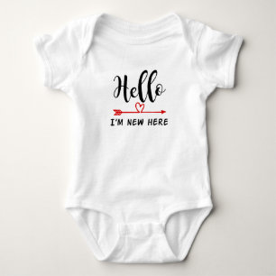 hallo, ik ben New here Baby Vest Romper