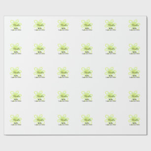 Hallo, ik ben nieuw hier naam gele groene bloem ki cadeaupapier