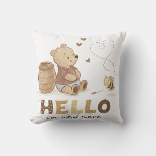 Hallo, ik ben nieuw hier Schattige klassieke teddy Kussen