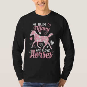 Hallo ik ben Tiffany en ik hou van paarden schatti T-shirt
