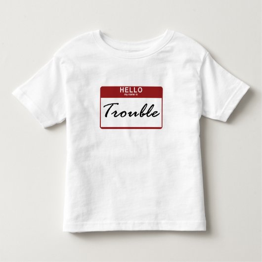 Hallo, ik ben TROUBLE. Kinder Shirts (Voorkant)