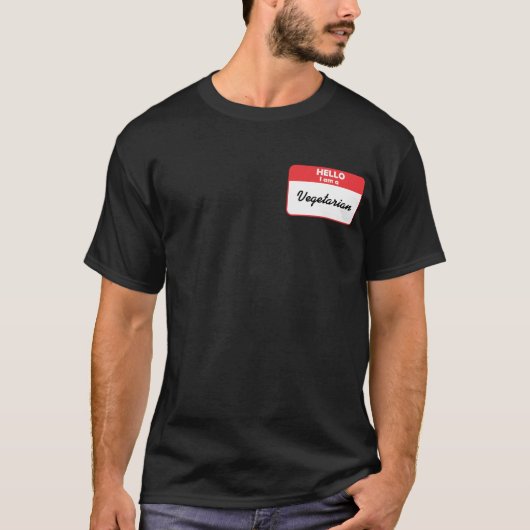 hallo ik ben vegetariër t-shirt (Voorkant)
