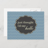 Hallo Ik dacht gewoon dat ik zou zeggen Briefkaart (Voorkant / Achterkant)