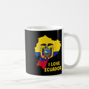 Hallo Ik hou van Quito Ecuador Kaart Vlag Proud Ec Koffiemok
