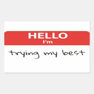 Hallo Ik probeer mijn beste Naam Badge Sticker