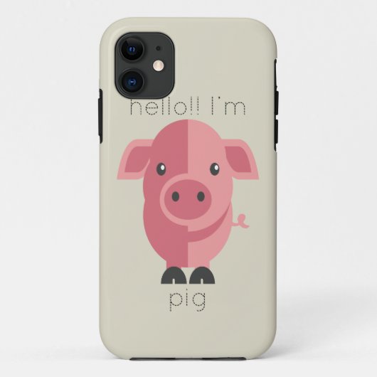 hallo Im Pig Case-Mate iPhone Case (Achterkant)