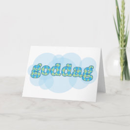 Hallo in Deens - Goddag met argylepatroon Kaart