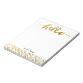 hallo in Gold, persoonlijk Notitieblok (Gedraaid)