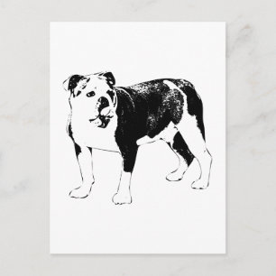 Hallo in inkt, hond post briefkaart