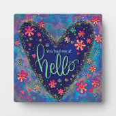  Hallo Inspirerend blauw Fotoplaat (Voorkant)