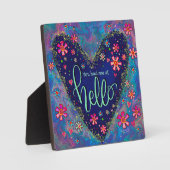  Hallo Inspirerend blauw Fotoplaat (Voorkant)