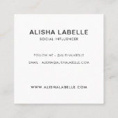 Hallo Introductie Brush Script & Roze Lijst Vierkante Visitekaartje (Achterkant)