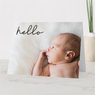 hallo Introductie van Baby met Foto Custom Kaart