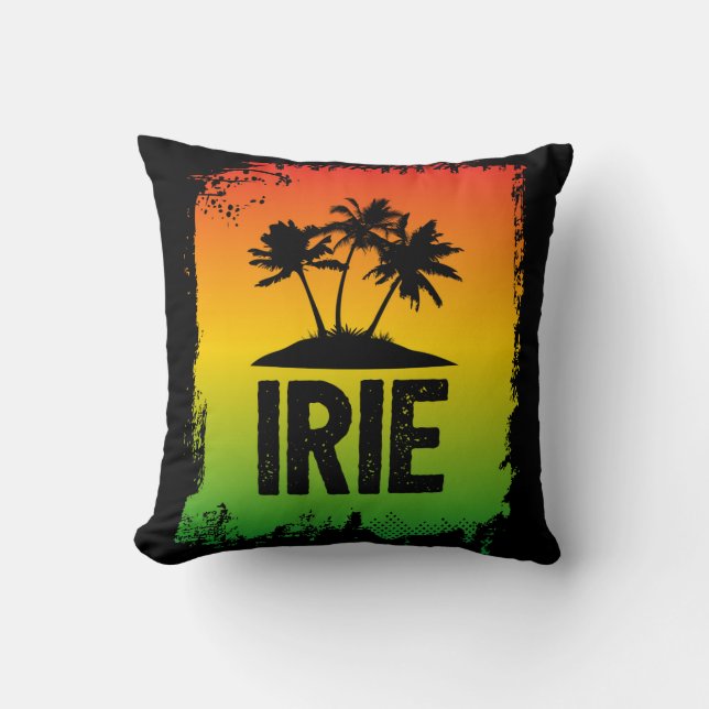 Hallo Irie Jamaican Patois Chill Out Kussen (Voorkant)