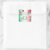 Hallo Italiaanse geschenken : Vierkante Sticker (Tas)