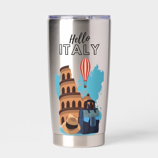 hallo Italië Geïsoleerde Drinkbeker (Voorkant)