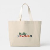 hallo "Ja, Newman." Grote Tote Bag (Achterkant)