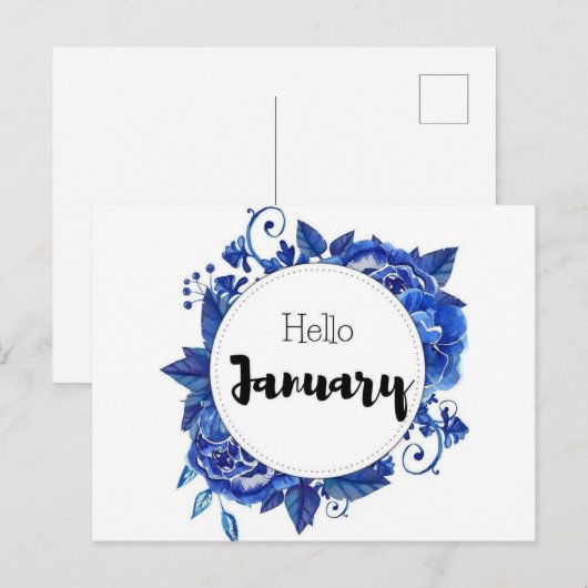 hallo januari briefkaart (Voorkant / Achterkant)