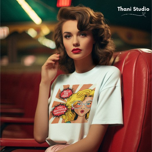 Hallo jaren '30 Vrouw Retro jaren '90 Leuke Verja T-shirt