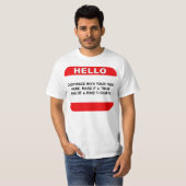 hallo - Je aangepaste tekst hier T-shirt (Voorkant volledig)
