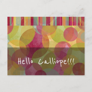 hallo Jouw naam Friendly Red Yellow Oranje Green Briefkaart