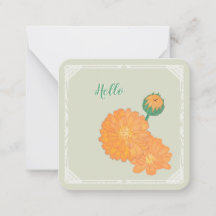 Hallo Kaart goudsbloem "Marigold"