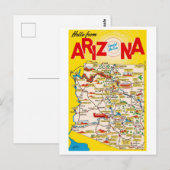 Hallo Kaart van Arizona Vintage (Voorkant / Achterkant)