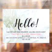 Hallo KAART van Real Estate Agent Raamsticker (Vel 2)
