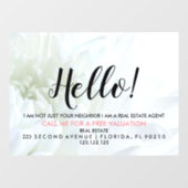 Hallo KAART van Real Estate Agent Raamsticker (Vel)