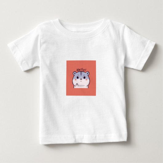 Hallo Kat Baby T-shirt (Voorkant)