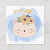 hallo Kat Vierkante Visitekaartje (Voorkant)