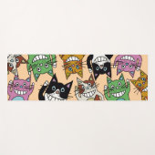 Hallo Kat yoga pilates katten Yogamat (Voorkant (horizontaal))