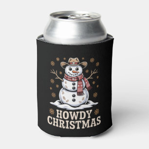 Hallo Kerst Cowboy Sneeuwman Westers Winter Kerstm Blikjeskoeler