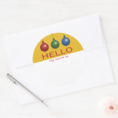 Hallo Kerstmis of feestdag Ronde Sticker (Envelop)