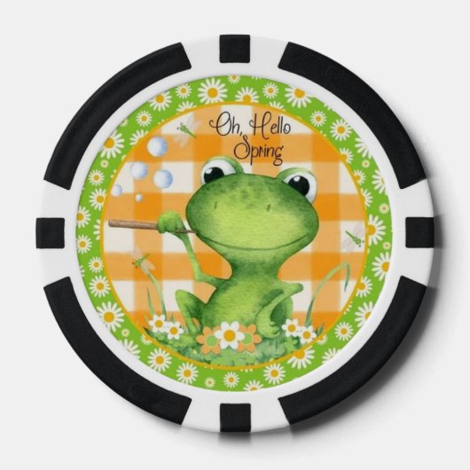 Hallo Kikker "Oh, | Fun Seizoensgebonden Poker Chips (Voorkant)