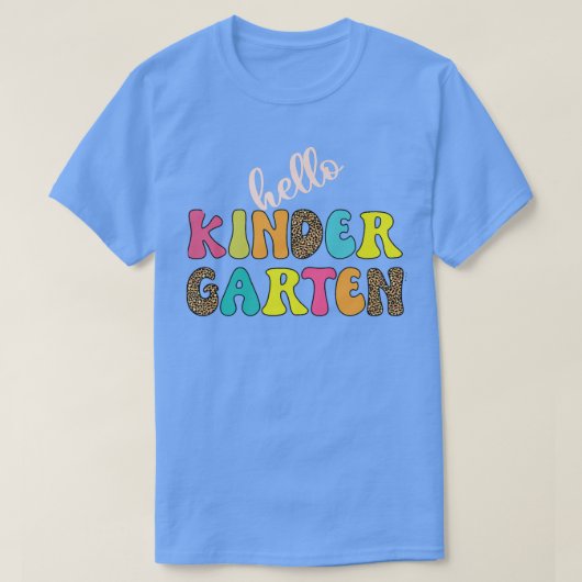 hallo Kinder Garten leraar terug naar school T-shirt (Design voorkant)