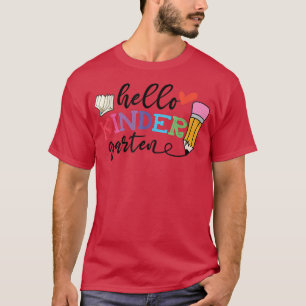 hallo Kindergarten Eerste Dag van de Kindertuin T-shirt