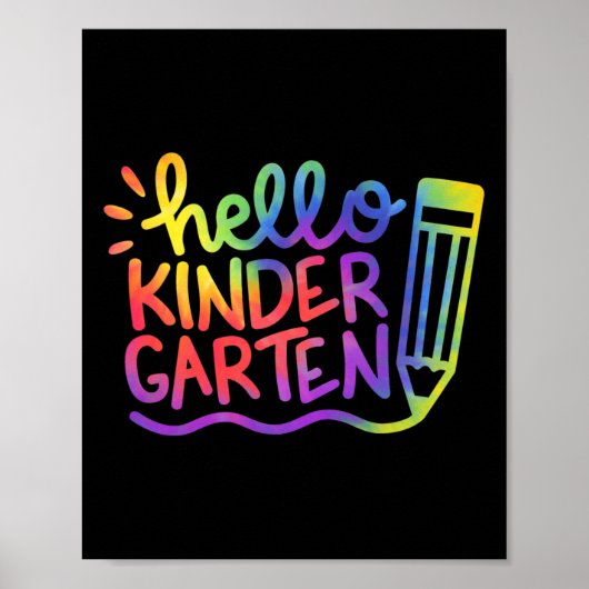 hallo Kindergarten leraar tijger Poster (Voorkant)