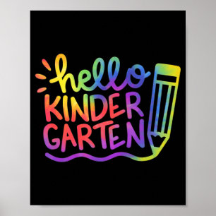 hallo Kindergarten leraar tijger Poster