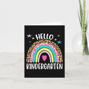 hallo Kindergarten Rainbow, eerste dag terug naar  Kaart