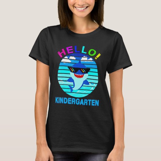 hallo Kindergarten Shark Baby T-shirt (Voorkant)