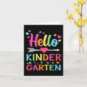 hallo Kindergarten Team Kinder Terug naar School T Kaart (Gele Bloem)