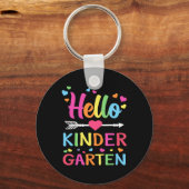 hallo Kindergarten Team Kinder Terug naar School T Sleutelhanger (Achterkant)