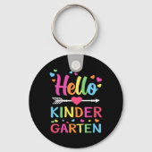 hallo Kindergarten Team Kinder Terug naar School T Sleutelhanger (Achterkant)