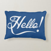 Hallo Klassiek blauw Accent Kussen (Achterkant)