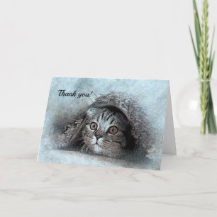 Hallo Klein Kat bedankt Notecard