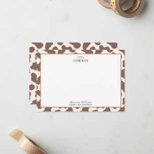 Hallo Kleine Cowboy Baby Shower Notitiekaartje