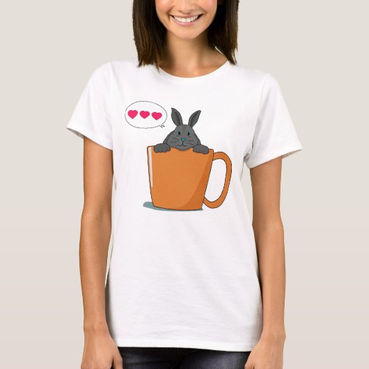 hallo kleine grijze bundel t-shirt (Voorkant)